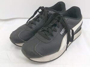 ◇ PUMA プーマ Turino Stacked 371115-09 スニーカー シューズ サイズ24cm ブラック ホワイト レディース P