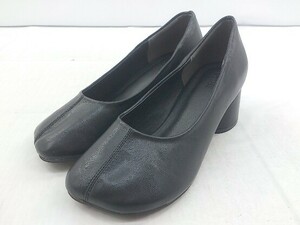 ◇ Sango Square Tou Chanky Heel Pumps Sues Seire Size S Black Ladies P