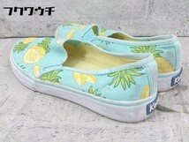 ◇ Keds ケッズ 総柄 スリッポン シューズ サイズ23cm ライトブルー系 イエロー系 レディース_画像3