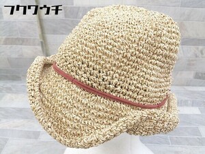 * 14+ichiyon плюс соломинка шляпа шляпа оттенок бежевого размер 57.5cm женский 
