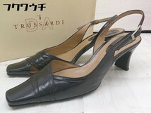 ◇ ◎ TRUSSARDI トラサルディ パンプス シューズ サイズ23cm ブラック レディース_画像1