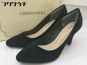 * * LibertyDoll Liberty doll round tu high heel pumps size M black lady's 