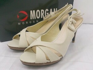 * * MORGAN DE TOI Morgan dutowa Cross strap heel sandals size 36 eggshell white lady's 