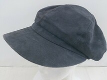◇ CA4LA カシラ スウェード キャスケット キャップ 帽子 ネイビー レディース P_画像1