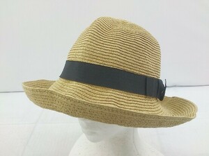 ◇ collex コレックス ハット 帽子 ベージュ系 サイズ56-58.5cm レディース P
