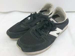 ◇ NEW BALANCE ニューバランスD U220AA2 スニーカー シューズ サイズ24.5ｃｍ ブラック レディース P