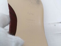 ◇ EMMA HOPE エマホープ ベロア 刺繍 ビーズ フラット ペタンコ パンプス サイズ36 ボルドー レディース P_画像5