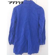 ◇ SHIPS JET BLUE シップスジェットブルー リネン混 長袖 ロング ジャケット シャツ サイズS ブルー メンズ_画像3