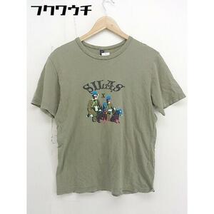 ◇ SILAS サイラス プリント 半袖 Tシャツ カットソー サイズM カーキ メンズ