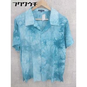 ◇ URBAN RESEARCH アーバンリサーチ 総柄 半袖 シャツ サイズ40 ブルー メンズ