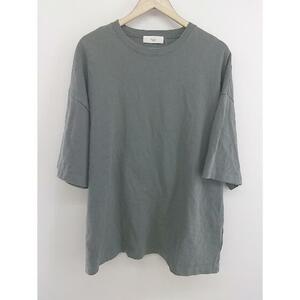 ◇ remer リメール 七分袖 Tシャツ カットソー サイズL グレー系 メンズ P