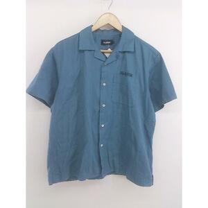 ◇ XLARGE エクストララージ 刺繍 ビッグロゴ 半袖 オープンカラー シャツ サイズS ブルー系 メンズ P
