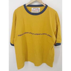 ◇ LOGAN × JOURNAL STANDARD ジャーナルスタンダード 半袖 リンガー Tシャツ カットソー サイズL イエロー メンズ P