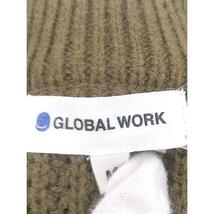 ◇ GLOBAL WORK グローバルワーク ハーフジップ 長袖 ニット セーター サイズM ブラウン系 カーキ系 メンズ P_画像4