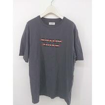 ◇ Saturdays NYC サタデーズ ニューヨークシティ ロゴプリント 半袖 Tシャツ カットソー サイズXL ネイビー系 メンズ P_画像2