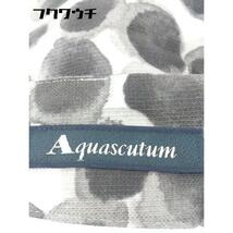 ◇ Aquascutum アクアスキュータム 膝丈 スカート ブラック ホワイト レディース_画像4