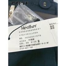 ◇ ●未使用● ◎ Heather ヘザー ウエストベルト タグ付 ミニ スカート サイズM ネイビー レディース_画像7