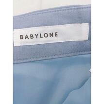 ◇ BABYLONE バビロン ウエストゴム フロントボタン スリット ロング タイト スカート サイズ36 ブルー レディース_画像4