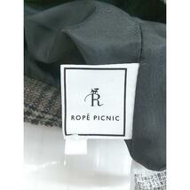 ◇ ROPE PICNIC ロペピクニック チェック 膝下丈 ナロー スカート サイズ38 ベージュ系 ブラック ブラウン レディース_画像4