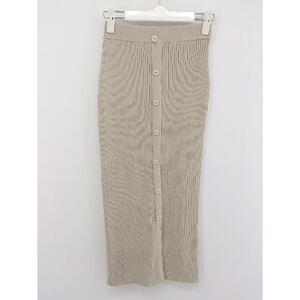 * * AZUL BY MOUSSY Moussy tag attaching rib long tight narrow skirt size S beige group lady's P