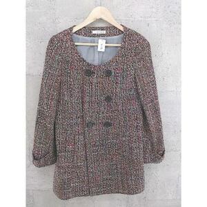 * KLEIN PLUS clamp ryus tweed long sleeve coat multi lady's 