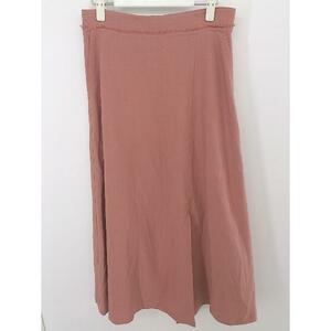* INED Ined разрез длинный flair юбка размер 11 розовый orange серия женский P
