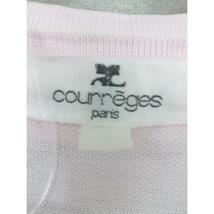 ◇ Courreges paris　クレージュ 鹿の子　ロゴ　刺繍 半袖 シャツ ピンク レディース_画像4