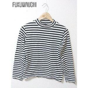 ◇ PHILOSOPHY フィロソフィ ボーダー ハイネック 長袖 Tシャツ カットソー 36 ブラック ホワイト レディース