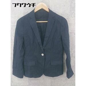 * Spick & Span Noble noble linen100% одиночный 1B длинный рукав tailored jacket размер 40 темно-синий женский 