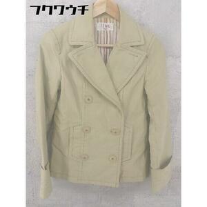 * iiMK I I.M ke- long sleeve coat size 40 beige lady's 