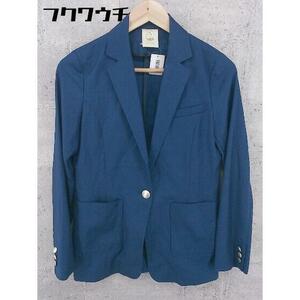 ◇ LE SOUK ルスーク 1B シングル 長袖 テーラード ジャケット サイズ36 ブルー系 レディース