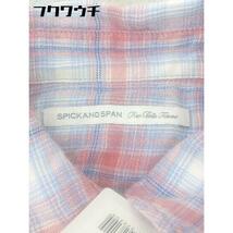 ◇ ◎ Spick & Span スピック＆スパン FRAMeWORK チェック 長袖 シャツ サイズF レッド系 ブルー系 レディース_画像4