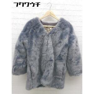 # * beautiful goods * * Rosarymoonro Zari - moon equipment ornament no color fake fur coat size F gray lady's 