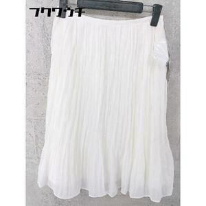 * * new goods * * NATURAL BEAUTY BASIC tag attaching knees under height gathered skirt size S white lady's 
