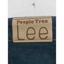 ◇ People Tree × Lee コットン 膝丈 タイト スカート サイズM ネイビー レディース P_画像4