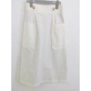 ◇ EMMEL REFINES UNITED ARROWS ロング フレア スカート サイズS ホワイト系 レディース P