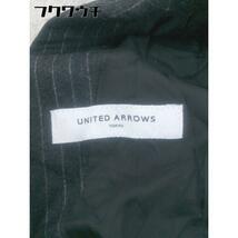 ◇ UNITED ARROWS ユナイテッドアローズ ストライプ 1Ｂ 長袖 テーラードジャケット サイズ36 ブラック グレー レディース_画像4