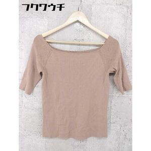 * ACHRO. minute sleeve cut and sewn size XS beige group lady's 