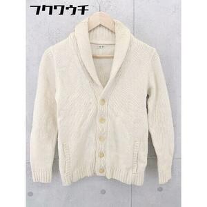 * three dots Three Dots wool knitted cardigan ivory series lady's 