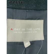 ■ A day in the life UNITED ARROWS スタンドカラー 長袖 コート サイズ36 ネイビー レディース_画像5