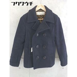 # SUNAOKUWAHARA Sunao Kuwahara long sleeve pea coat size M navy lady's 