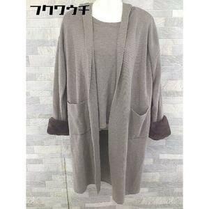 # MAYSON GREY Mayson Grey fake fur coat knitted sweater ensemble size 2 gray ju lady's 