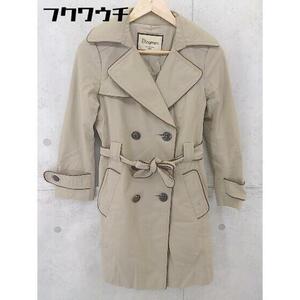 * * DIAGRAM GRACECONTINENTAL waist ribbon attaching long sleeve coat size 36 beige group lady's 