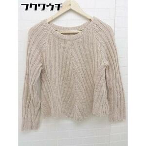 * KBF Urban Research knitted long sleeve sweater size ONE beige lady's 