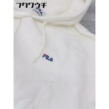 ◇ FILA フィラ×Simplicite シンプリシテェ ロゴ 刺繍 長袖 プルオーバー パーカー ホワイト レディース_画像7