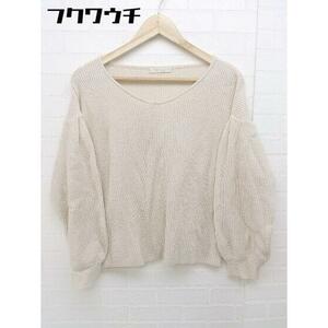 ◇ PROPORTION BODY DRESSING プロポーションボディドレッシング 長袖 ニット セーター サイズFR ベージュ レディース