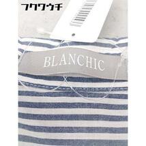 ◇ blanchic ブランシック 長袖 シャツ サイズFR ホワイト ブルー レディース_画像4