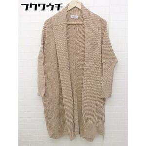 # AZUL BY MOUSSY azur bai Moussy shawl color cotton knitted cardigan size FREE Brown lady's 