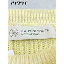 ◇ BEAUTY & YOUTH UNITED ARROWS クルーネック ニット 長袖 セーター イエロー レディース_画像4