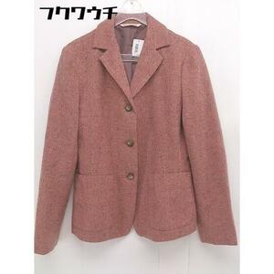 * * NICE CLAUP herringbone pattern single 3B long sleeve tailored jacket pink series multi lady's 